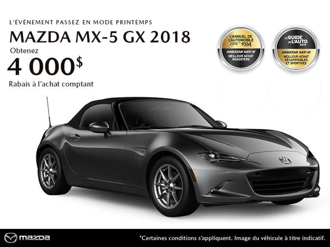 Procurez-vous le Mazda MX-5 Gx 2018 AUJOURD'HUI!