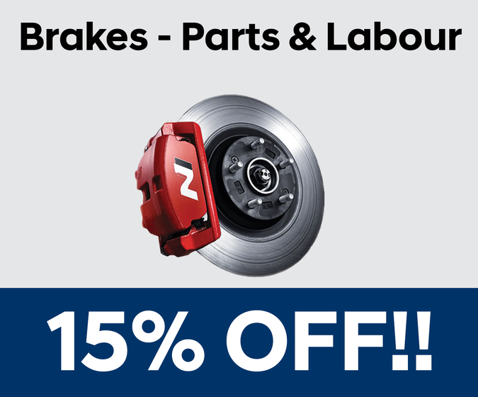 BRAKES (Parts & Labour) -15% OFF