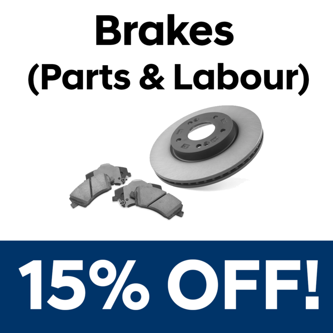 15% OFF Brakes!