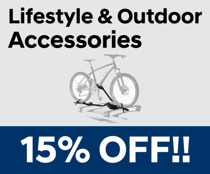 15% OFF Lifestyle & Outdoor Accessories!