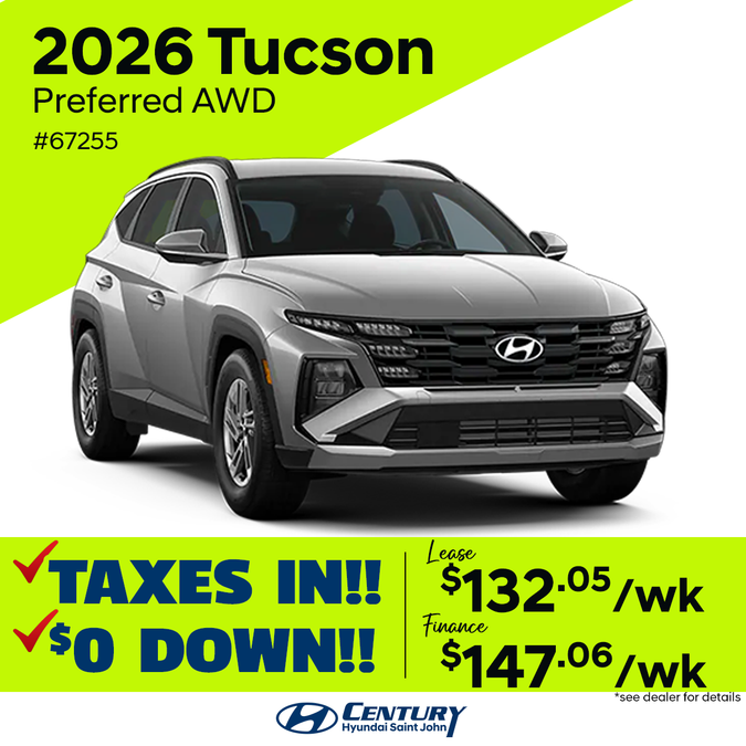 2026 Tucson $132/wk