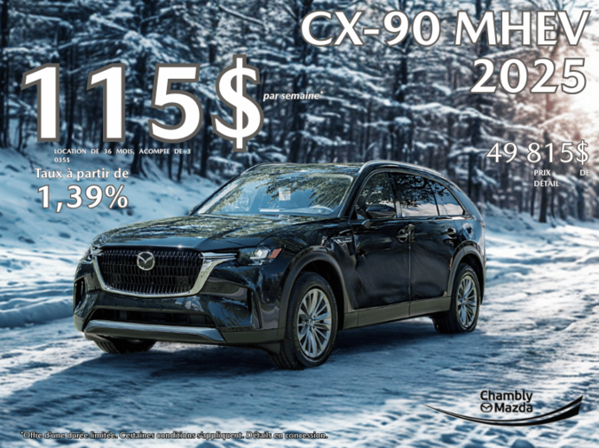Chambly Mazda - Get the 2025 Mazda CX-90 MHEV