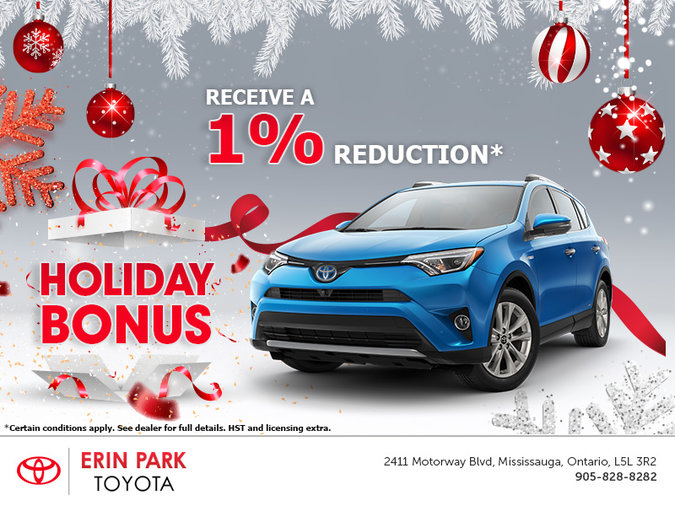 Holiday Bonus! | Erin Park Toyota