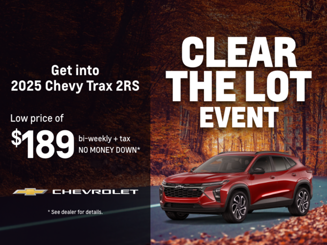 Get into a 2025 Chevy Trax 2RS