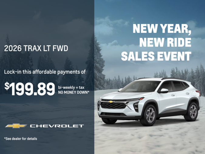 2026 Chevy Trax LT – Just $199 Bi-Weekly