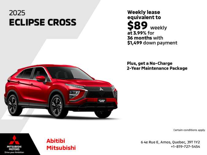 Get the 2025 Mitsubishi Eclipse Cross