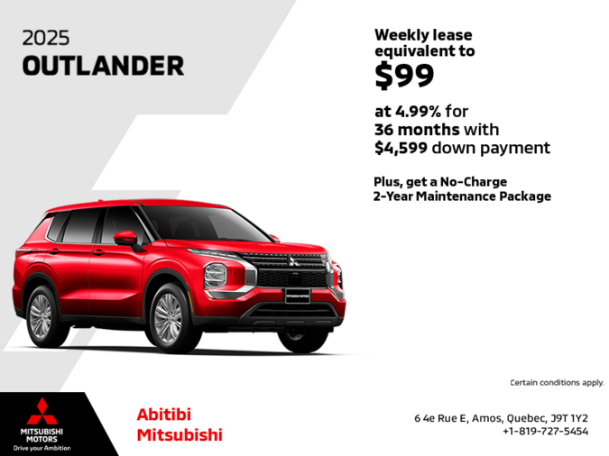 Get the 2025 Mitsubishi Outlander