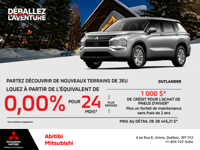 Procurez-vous le Mitsubishi Outlander 2025