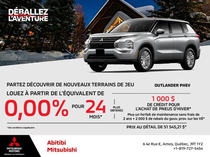 Procurez-vous le Mitsubishi Outlander Phev 2025