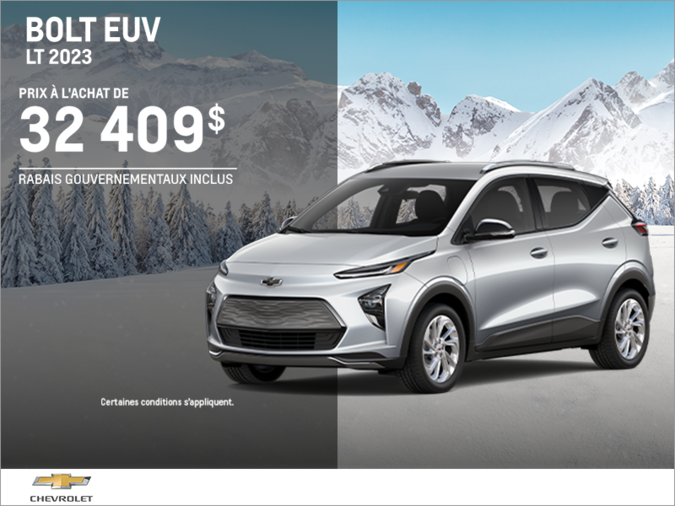 Procurez-vous le Chevrolet Bolt EV 2023!