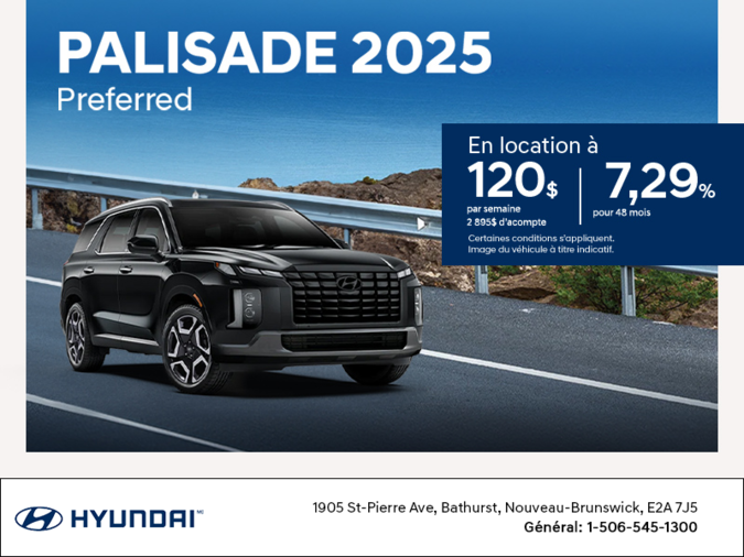 Procurez-vous le Hyundai Palisade 2025