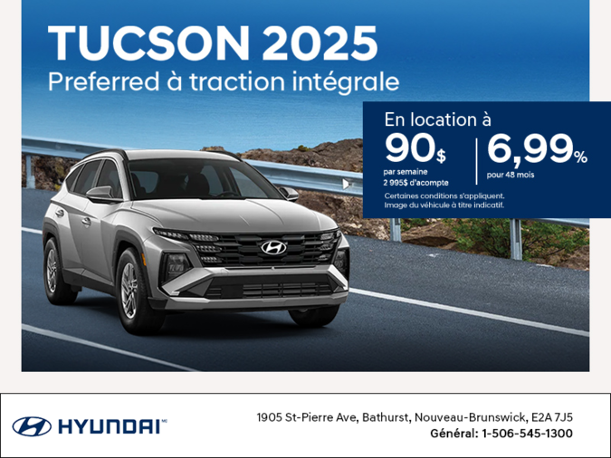 Procurez-vous le Hyundai Tucson 2025