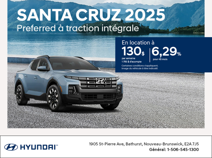 Procurez-vous le Hyundai Santa Cruz 2025