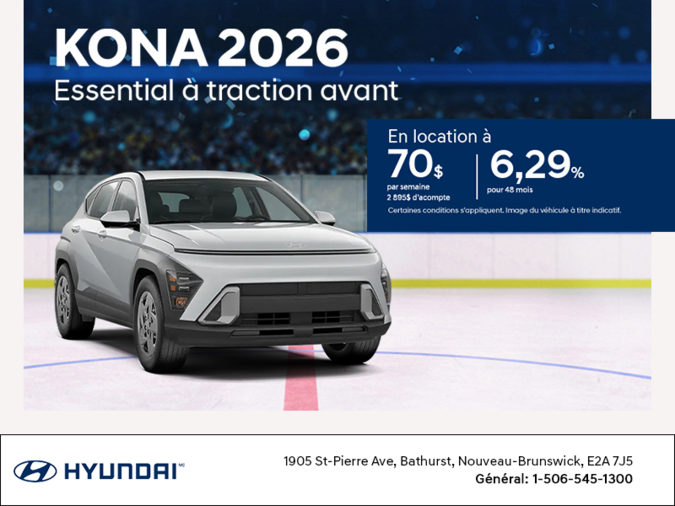 Procurez-vous le Hyundai Kona 2026