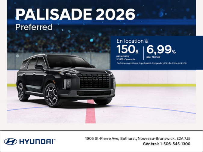 Procurez-vous le Hyundai Palisade 2026