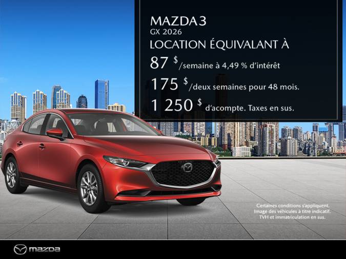 Procurez-vous le Mazda3 2026