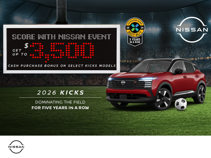Get the 2026 Nissan Kicks Today!