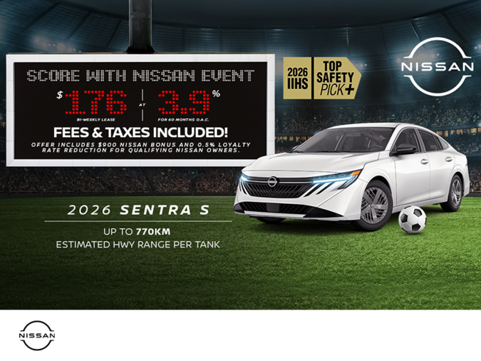 Get the 2026 Nissan Sentra S Today!