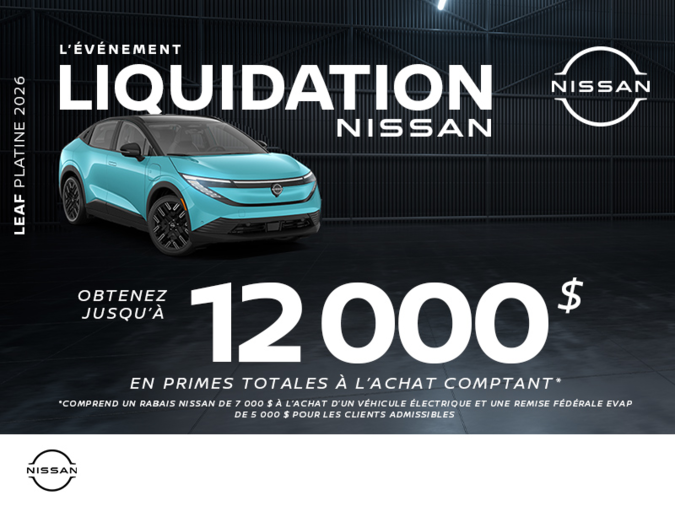 Obtenez le Nissan Leaf 2026!