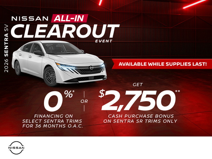 Finance the 2026 Nissan Sentra SV Today!