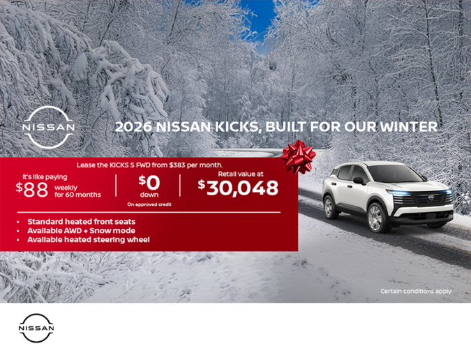 Get the 2026 Kicks Today!