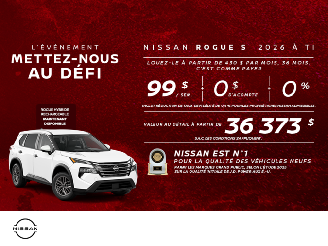Obtenez le Rogue S 2026 !