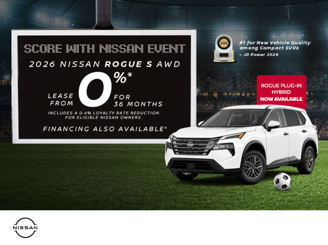 Get the 2026 Nissan Rogue S Today!