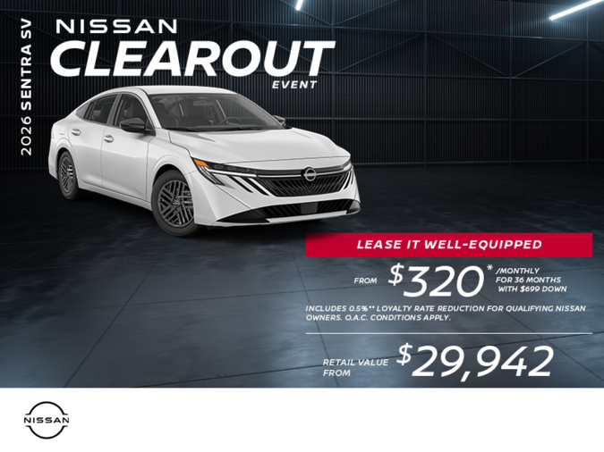 Get the 2026 Sentra SV Today!