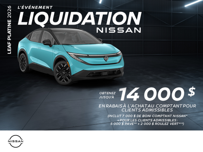 Obtenez la Leaf Platine 2026!