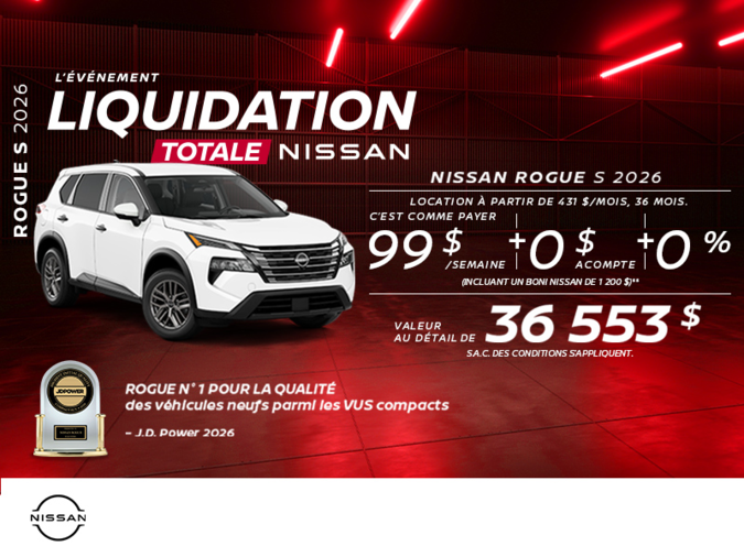Obtenez le Rogue S 2026!