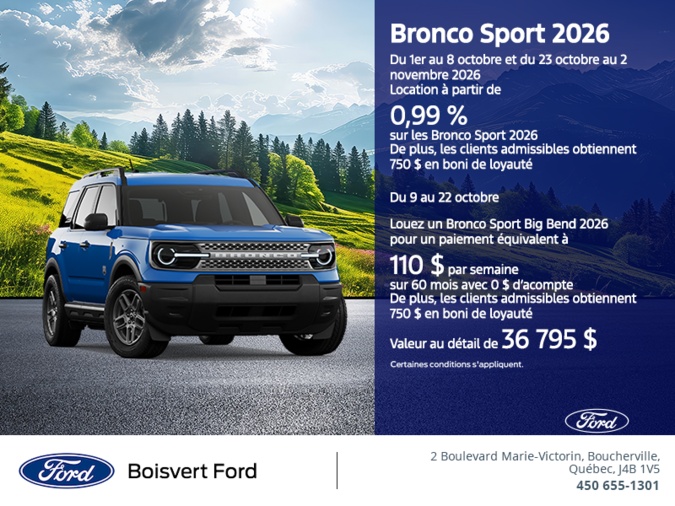 Ford Bronco Sport  2026