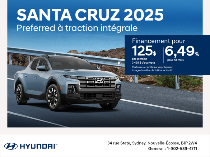 Procurez-vous le Hyundai Santa Cruz 2025