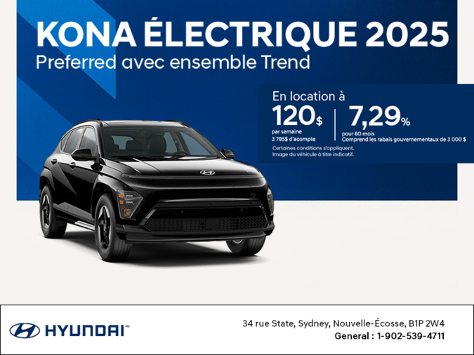 Procurez-vous le Hyundai Kona Electric 2025