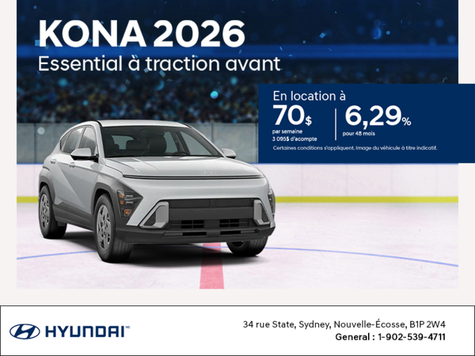 Procurez-vous le Hyundai Kona 2026