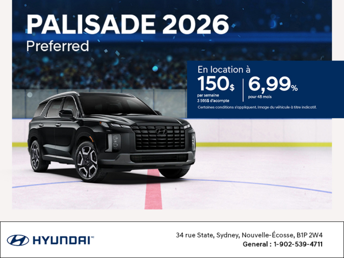 Procurez-vous le Hyundai Palisade 2026