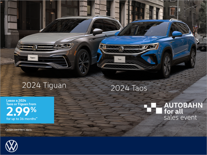 Get a 2024 Taos or Tiguan