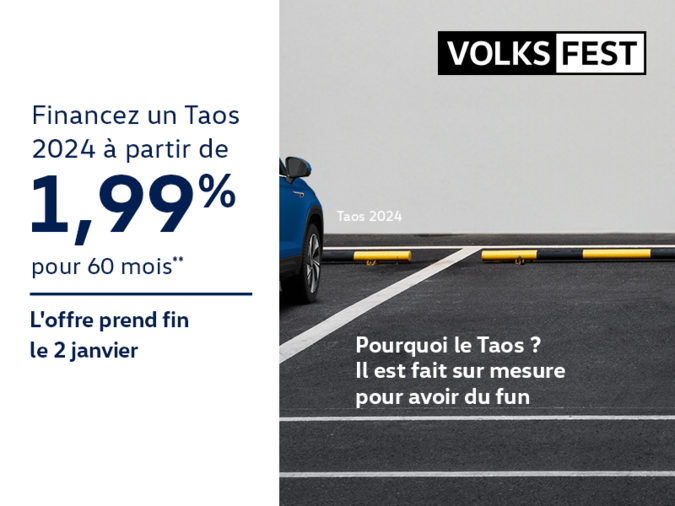 Procurez-vous le Volkswagen Taos 2024