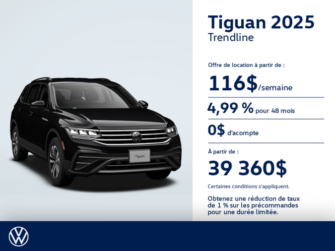 Procurez-vous le Volkswagen Tiguan 2025