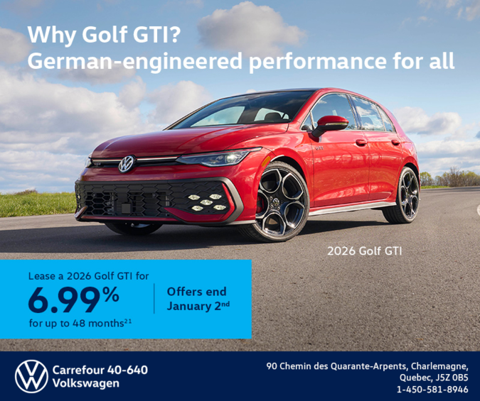 Get the 2026 Volkswagen Golf GTI