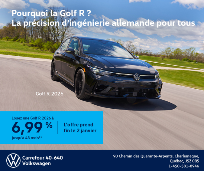 Procurez-vous la Volkswagen Golf R 2026
