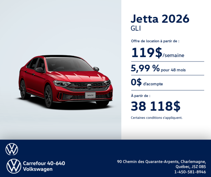 Procurez-vous la Volkswagen Jetta Gli 2025