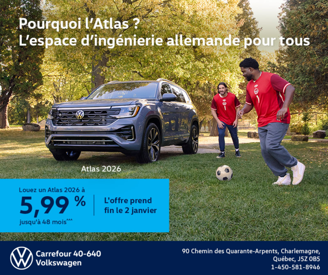 Procurez-vous le Volkswagen Atlas 2026
