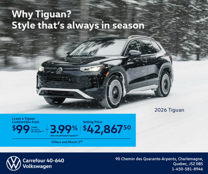 Get the 2026 Volkswagen Tiguan
