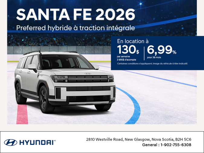 Procurez-vous le Hyundai Santa Fe Hybrid 2026