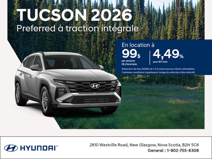 Procurez-vous le Hyundai Tucson 2026