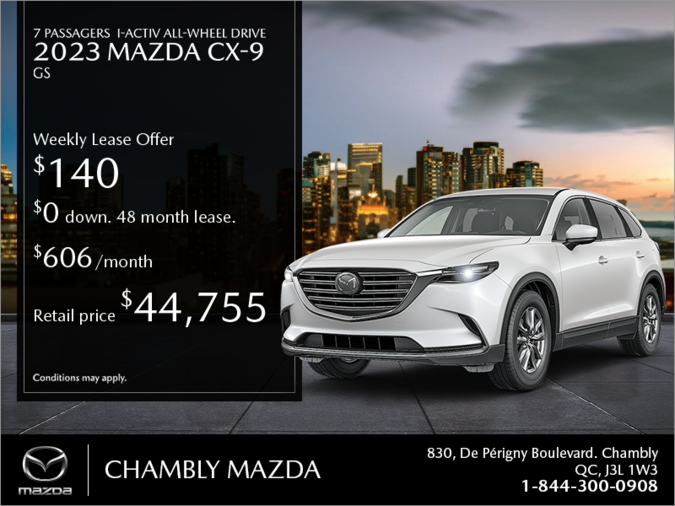 Chambly Mazda - Get the 2023 Mazda CX-9!