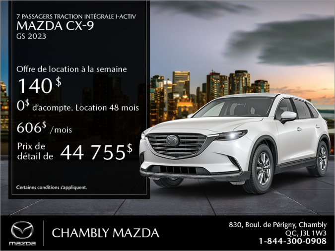 Chambly Mazda - Procurez-vous le Mazda CX-9 2023!