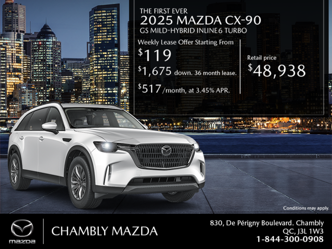 Chambly Mazda - Get the 2025 Mazda CX-90 MHEV