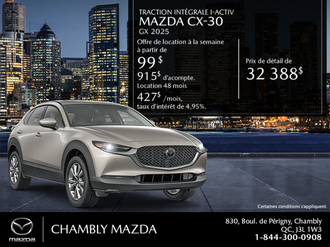 Chambly Mazda - Procurez-vous le Mazda Cx-30 2025