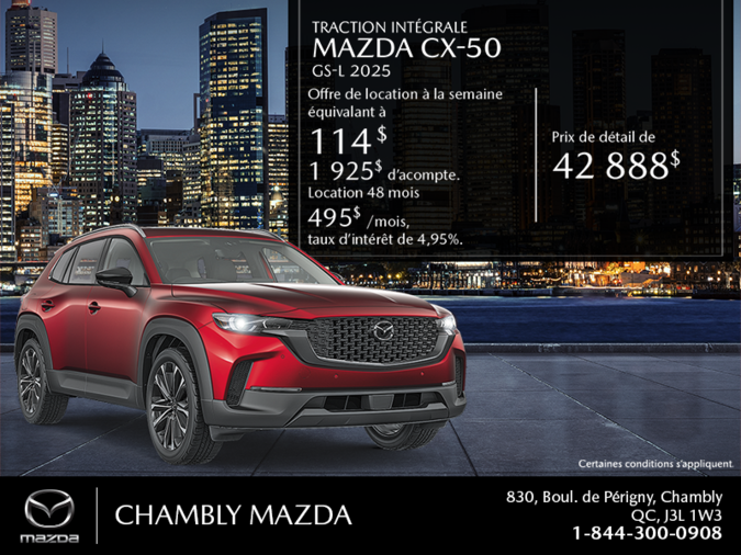 Chambly Mazda - Procurez-vous le Mazda Cx-50 2025